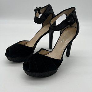 Marc Fischer Twenty Black Sparkle Platform Heels 7.5